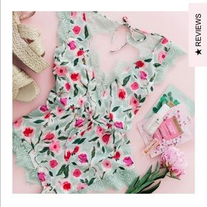 Mentionables Eyelash Lace Romper